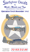 1/72 Operation Torch 1942. Markings for Grumman F4F-4 Wildcats