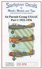 1/72 1st Pursuit Group 1922-36 Markings for several aircraft