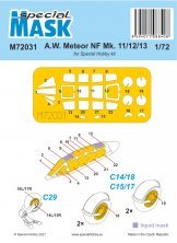 1/72 Mask for A.W. Meteor NF Mk.11/12/13