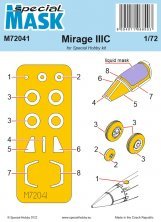 1/72 Dassault Mirage IIIC/IIICR wheels and canopy mask