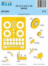 1/72 Mask for DC-2 / C-33 / C-39 for Special Hobby