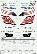 Superscale 1/48 F-16C 50e Anniversaire Illinois Virginia ANG