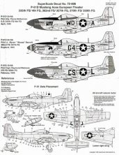 Microscale D�calcomanies P-51D Mustang Aces 8th Air Force 1/72