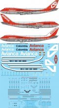 1/200 Boeing 747-100/747-200 Avianca Columbia HK-2000, HK-23