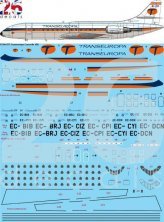 1/144 Transeuropa Caravelle 10R Screen printed decal for A-Model
