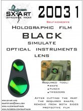 Black Holographic film for optical instrument lens