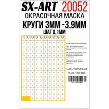 Circles 3 mm 3.9 mm, step 0.1 mm