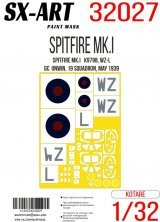 1/32 Paint mask Spitfire Mk.I K9798, WZ-L for Kotare