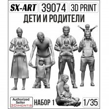 SX-ART Figurines 1/35 Enfants et Parents Set 1