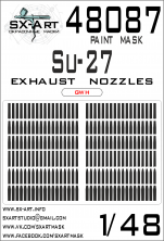 1/48 Su-27 exhaust nozzles Painting mask