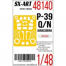 1/48 Paint mask P-39 Q/N Airacobra for Hasegawa