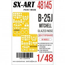 1/48 Paint mask B-25J Glazed Nose, double sided