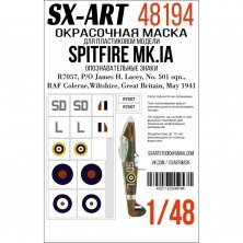 1/48 Spitfire Mk.Ia 501 Sqn. R7057/SD-L includes mask