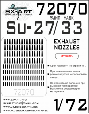 1/72 Su-27/33 Exhaust nozzles Painting mask