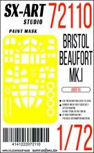 1/72 Paint mask Bristol Beaufort Mk.I