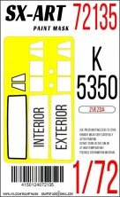 1/72 Paint mask K-5350 Mustang for Zvezda