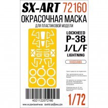 1/72 Paint mask Lockheed P-38J/L/F for Hasegawa