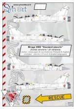 1/72 Dassault Mirage 2000 Stencils