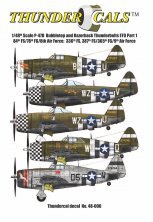 1/48 P-47D Bubbletop and Razorback Thunderbolts Eto Part 1 decal
