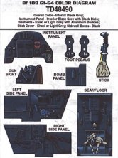 1/48 Bf 109 G1-G4 Cockpit Detail Set