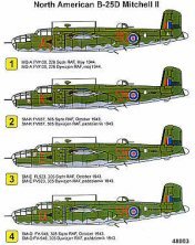 Techmod B-25D Mitchell Decals 1/48