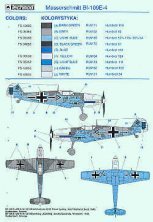 Techmod Bf-109E-4 Decals 1/48 Five Options