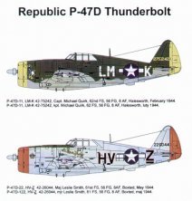 Techmod D�calcomanies P-47D Thunderbolt Razorback 1/48