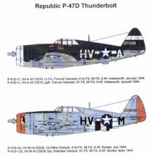 Techmod P-47D Thunderbolt Razorback Decals 1/48