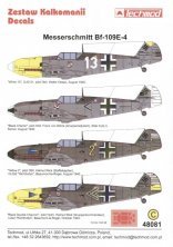 Techmod D�calcomanies Bf-109E-4 1/48 avec masque