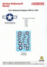 1/48 U.S. National Insignia Stars and Bars 1943-45