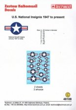 1/48 U.S. National Insignia Stars and Bars 1945