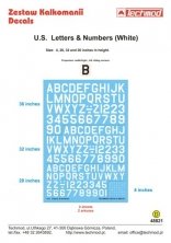 1/48 White U.S. Letters & Numbers 4" 28" 32" 36" in height