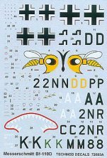 Techmod Decalcomanie Bf-110D ZG76 1/72