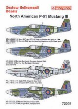 Techmod Decalcomanie P-51B Mustang III 1/72