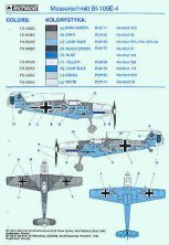 Techmod Decalcomanie Bf-109E-4 1/72 Francia 1940-41