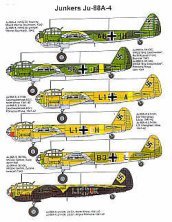 Techmod D�calcomanies Ju-88A-4 1/72 Six options