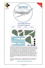 1/32 Focke-Wulf Fw-190D Camouflage pattern paint Mask
