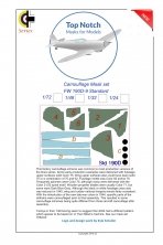 1/48 Focke-Wulf Fw-190D Camouflage pattern paint Mask
