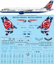 1/144 British Airways Chelsea Rose Boeing 757-236 laser decal wi