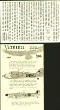 Ventura Decalcomanie Numeri Serie Aereo 1/48 Ventura Decalcomanie Numeri Serie Aereo 1/48