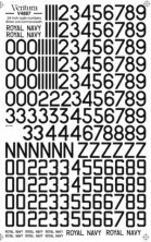 1/48 24 Black numbers and Nz letters in rounded and square style