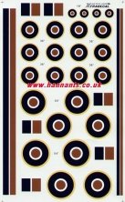 1/48 RAF Roundels C1 Type and Fin Flashes. Sizes 18", 36", 50",