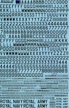 1/32 RAF Serial Letters and Numbers and Royal Navy and Army. 8"
