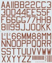 1/48 RAF WWII 48" x 30" bomber squadron code letters an d number