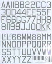 1/48 RAF WWII 48" x 30" bomber squadron code letters an d number