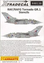 1/48 Panavia Tornado Stencil Data
