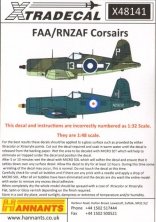 1/48 Vought F4U-1 Corsair II/Goodyear FG-1D (4) JT260 P54 757 NA