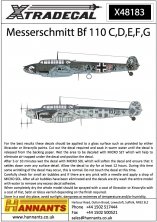 1/48 Messerschmitt Bf-110C/Bf-110D/Bf-110E/Bf-110F/Bf-110G