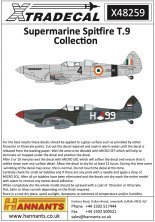 Xtradecal Spitfire T.9 Collection Decals 1/48