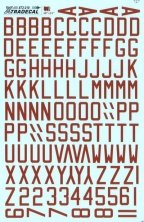 1/72 RAF WWII Dull red bomber code letters